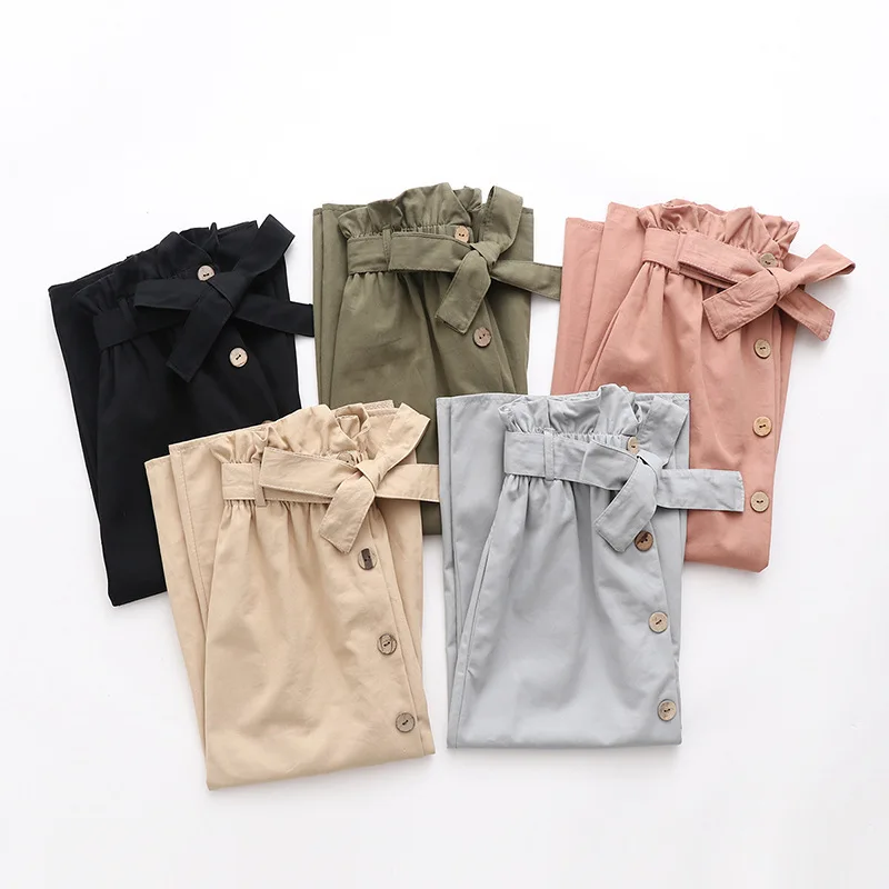 2019 الصيف Paperbag تنورة امرأة واحدة الصدر تنورة عالية الخصر الكورية الأزياء قيعان الجبهة قطع مثير الشارع الشهير Faldas Saia