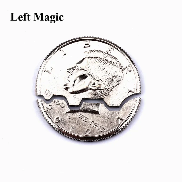 Magic Ripped Coin Trick Illusion and Restored Gift Funny Magic Tricks Toy Folding Coin Bite Coin Dollar Version Magic B1013 6