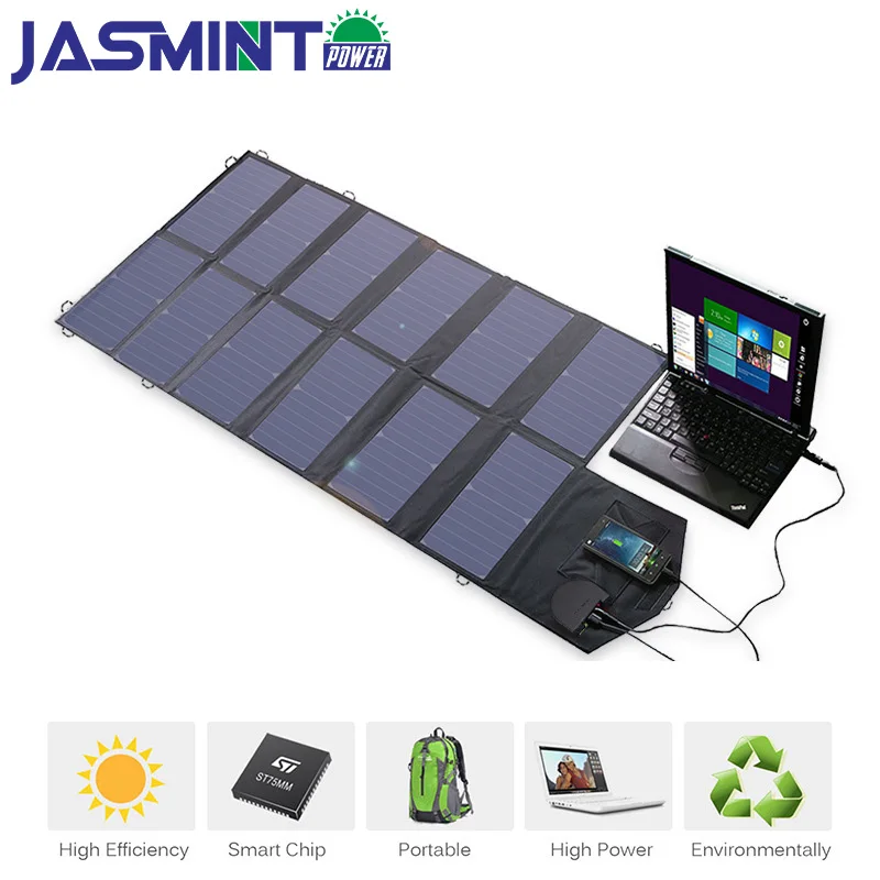 

USB 80W Solar Charger 18V 12V Solar Panel Portable sun light Battery Charger for Mobile Phones Tablet Laptop 12V Car Battery
