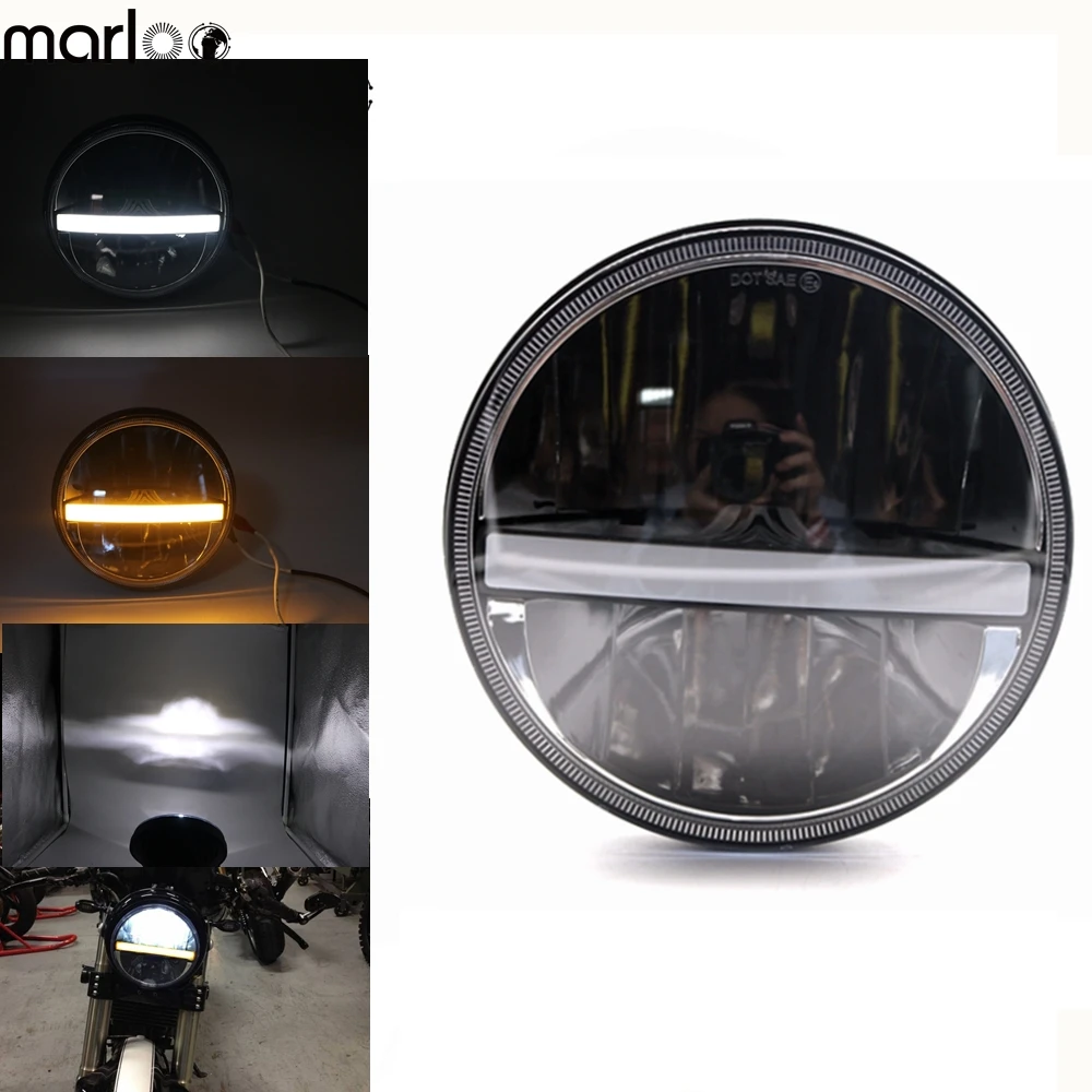 

Motorycle 7" Headlight LED Angel Eyes DRL for Kawasaki Vulcan VN 500 750 800 900 1500 1600 1700