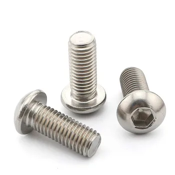 

20PCS-M3*3/4/5/6/7/8...70 ISO7380 304 Stainless Steel Pan Head / Round Head Hexagon Screw / Screw High Quality