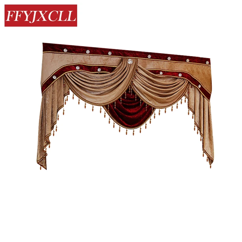 Шторы на окна Pelmet Valance в европейском стиле 1 шт. роскошные шторы для гостиной