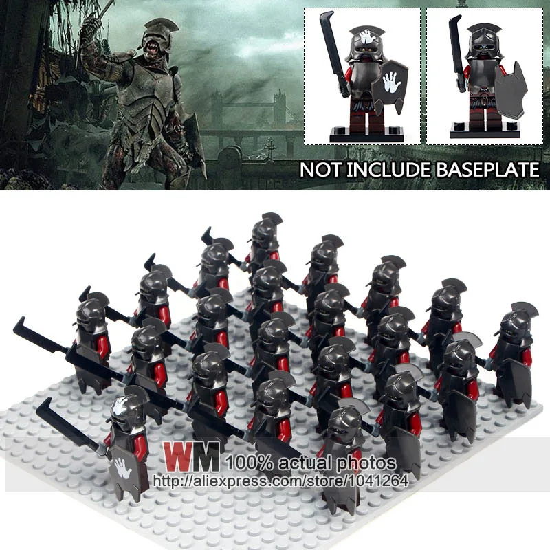 

21pcs/lot Latest Lord Of The Rings Uruk-Hai Herr der Ringe Helmet Army Group Building Blocks Kids Christmas Toys Children Gifts