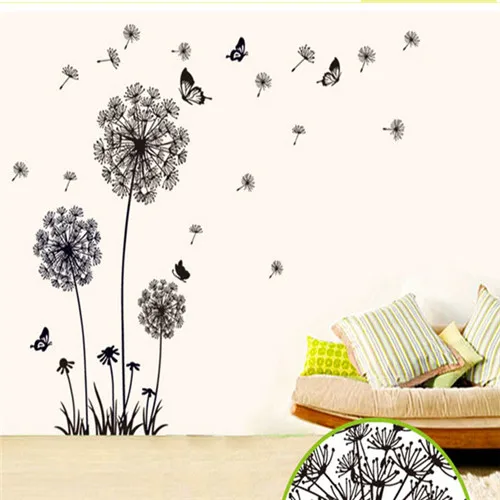 

New Dandelion Flower Tree Living Room Bedroom Backdrop Home Decoration Tree wall Stickers 60cm*90cm