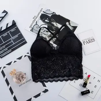 

Beautiful Lace Back Women\\'s Wireless Tube Tops Bra Soft Brassiere Underwear Lingerie Breathable Sling Chest Wrap Sexy Bra