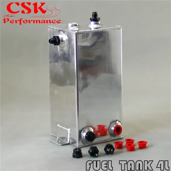

4L Aluminium Surge tank mirror polish Fuel TANK 4 L Universal Fuel Surge Tank 4 Litre Swirl Pot System BLACK