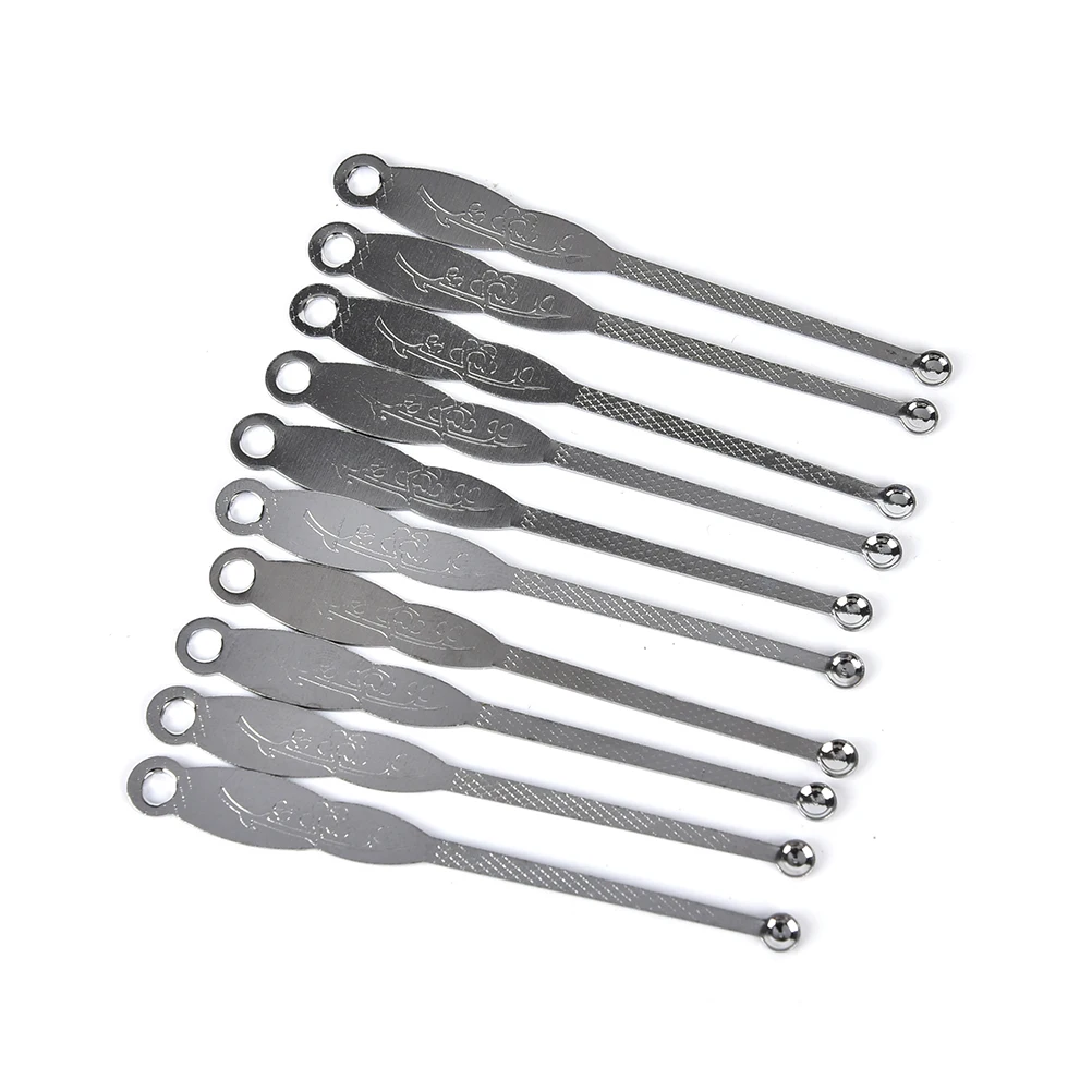 10 Pcs Stainless Steel Earpick Ear Pick handle Health Ear Cleaner