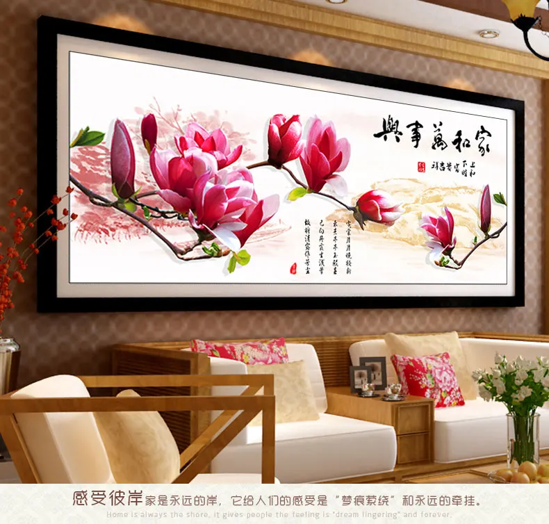 

Needlework,DMC DIY Cross stitch,Embroidery kit set,Scenic Tulip Flower Cross-Stitch decoration painting wall decor for gift