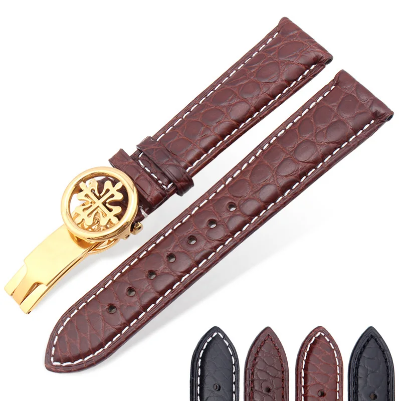 Ремешок HUXIE из крокодиловой кожи Подходит для наручных часов patek philpe мужской