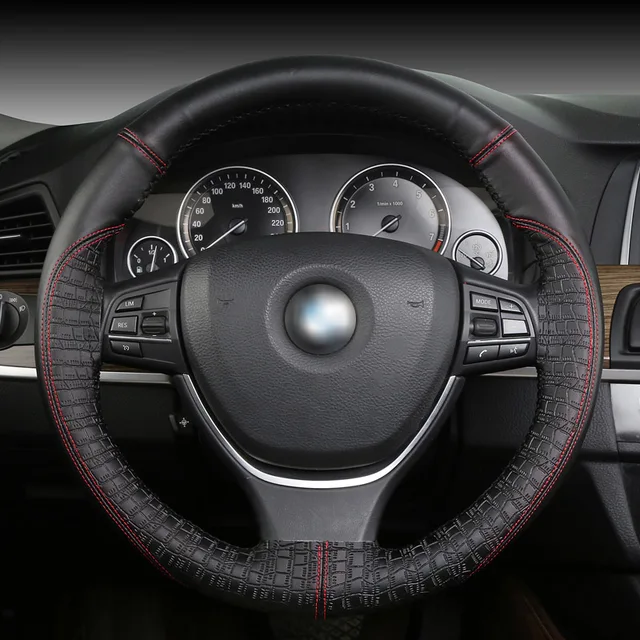 Sikan Car Steering Wheel Series Universal New Sports Hand Sched Car Steering Wheel Series Universal New Sports Hand Sched Non Slip Leather Cover Shape For 38 Cm