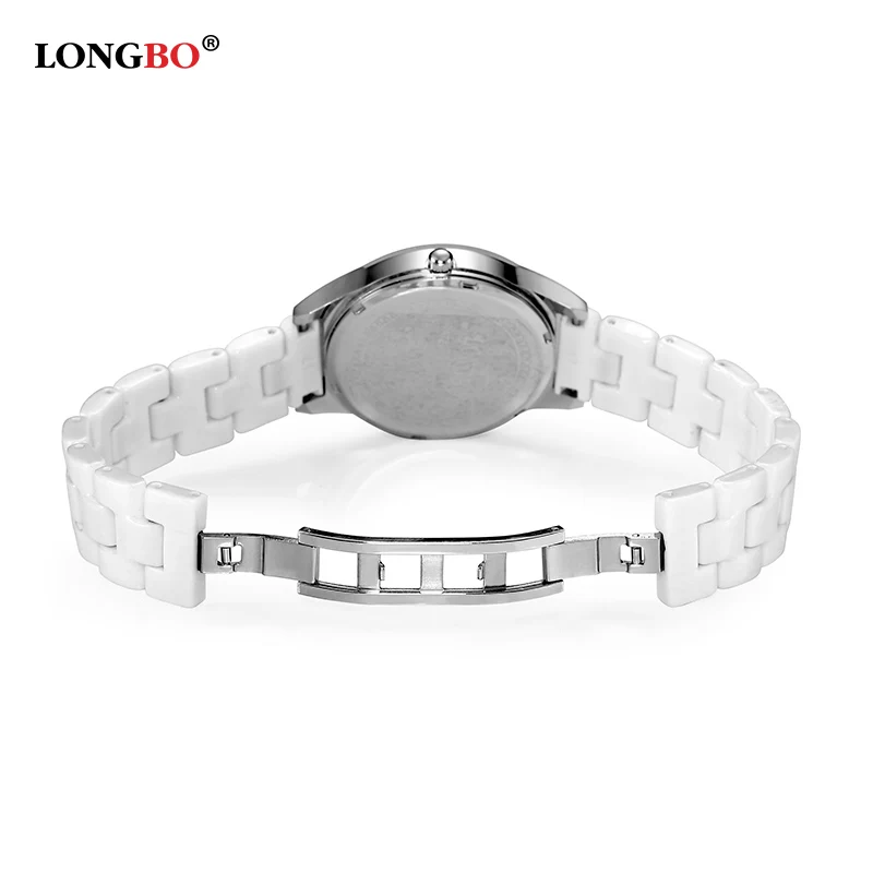 LONGBO роскошные белые керамические часы для женщин модные повседневные кварцевые часы Лидер продаж Hodinky часы Reloj Mujer 8631