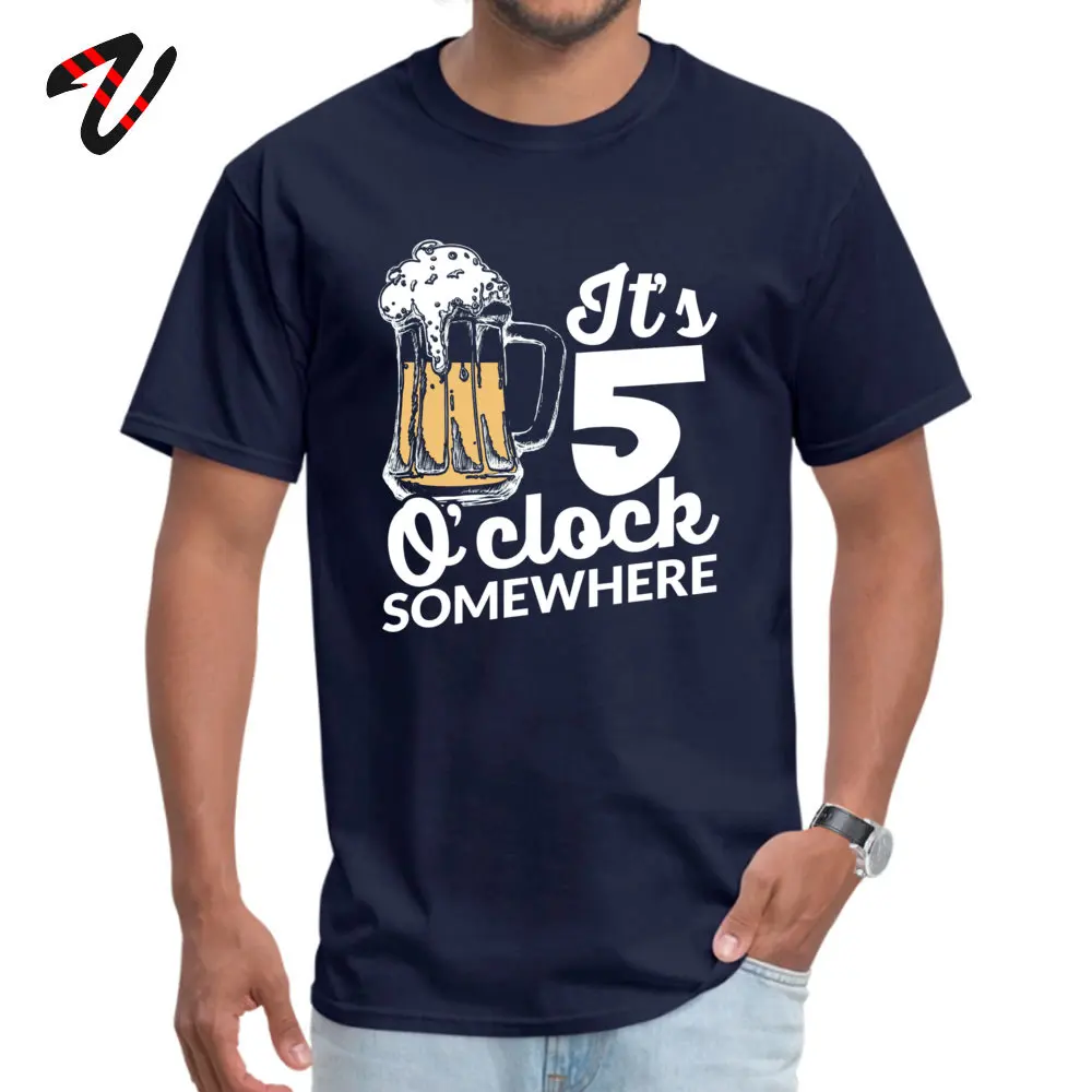 Its Oclock somewhere Man Rife Normal Tops Tees Round Neck Fall All Cotton T-Shirt Casual Short Sleeve Tops T Shirt Its 5 Oclock somewhere 11382 navy