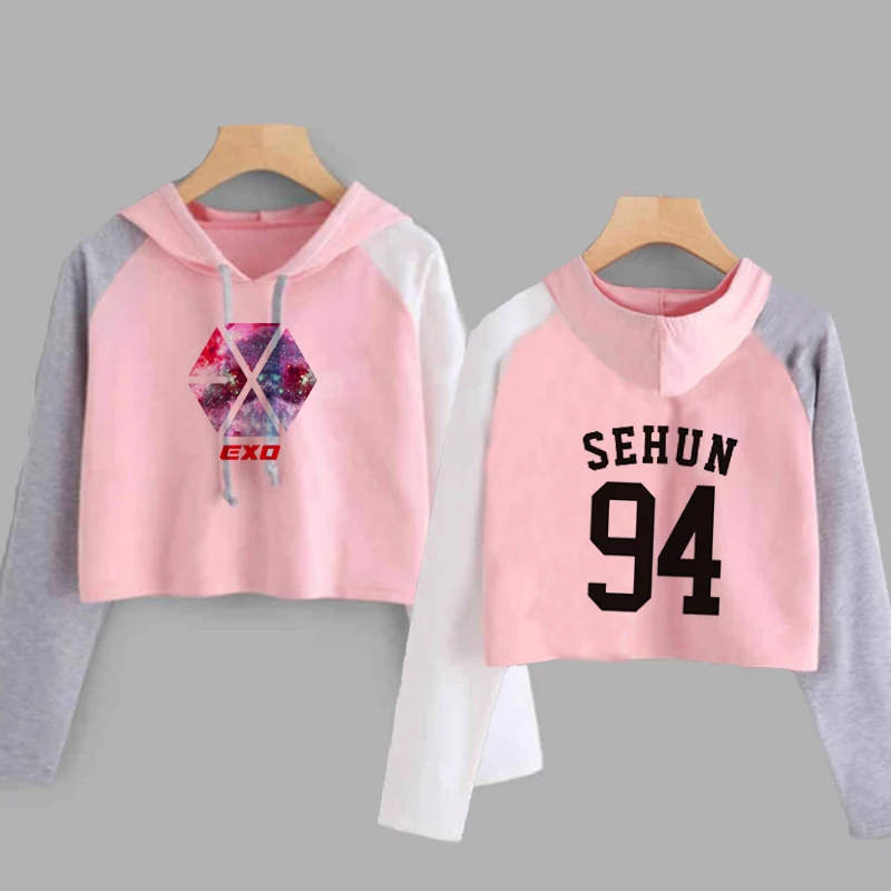 EXO Crop Top Hoodies 2020