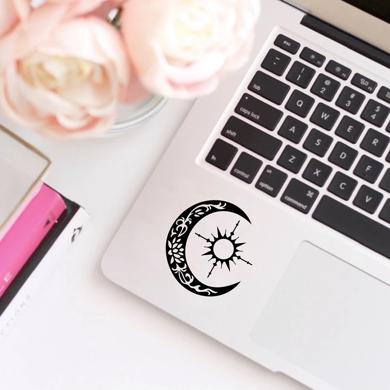 crescent moon laptop stickers