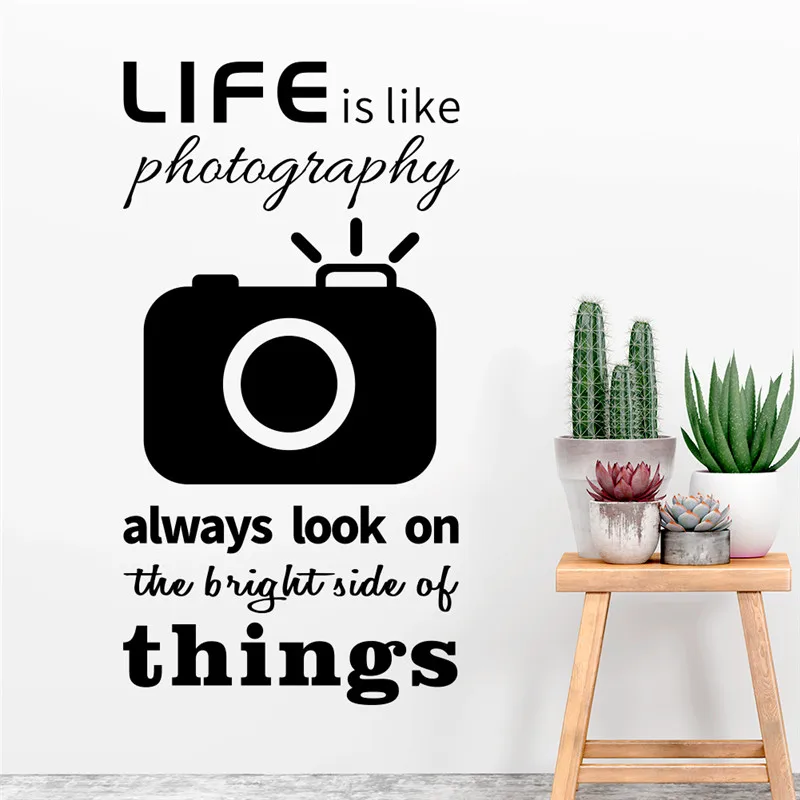 Наклейки на стену с камерой Life is like a наклейки для детской комнаты домашний декор