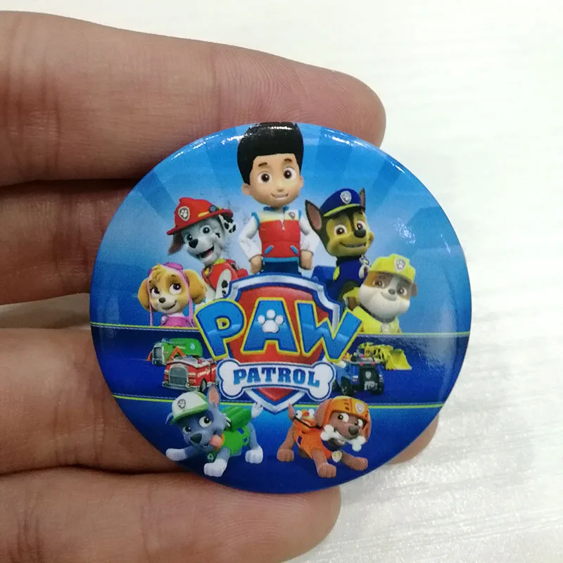 Paw Patrol День Рождения украшения поставки собака мультфильм маленькие значки кованого железа знак игрушки из жести для детей 2D23