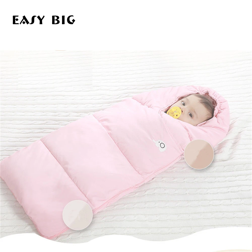

EASY BIG Winter Down Cotton Baby Sleeping Bag Windproof Thickening Warm 0-36M Baby Footmuff BCS0026