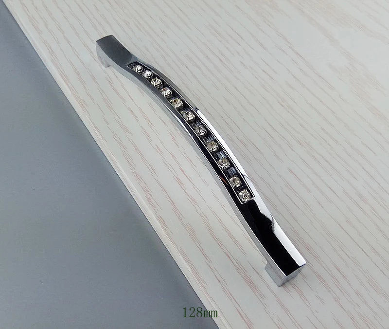 Современная хромированная кристальная стеклянная Алмазная ручка для мебели ручка для ящика Шкаф Кухонные Шкафы Шкаф Раздвижные ручки для дверей шкафа