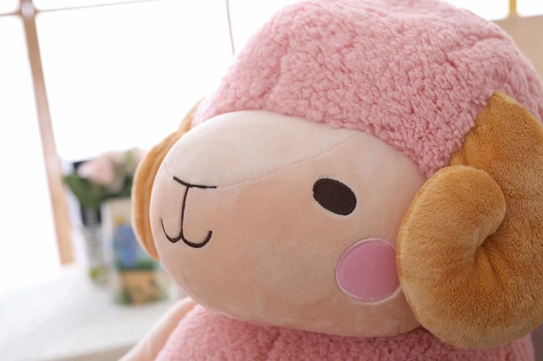 cute goat plush toy kawaii simulation animal sheep soft toy holding sleeping doll alpaca doll for children's gift 26inch 65cm DY50688 (13) - 副本