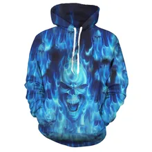 2018 3D Hoodies Men Hoody Sweatshirts Melted Skull 3D Print Fashion Casual Pullovers Streetwear Tops Spring Autumn Hot Hipster