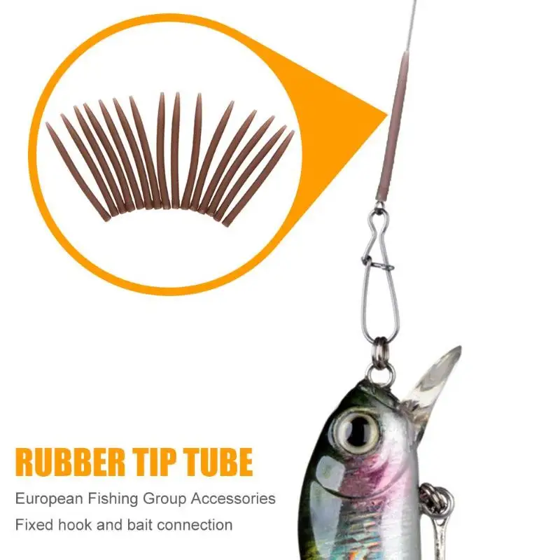 

Fishing Rigs Tail Rubber Connector Terminal Carp Fishing Conecting Rods Rubber Anti-winding Tool Brown 2019