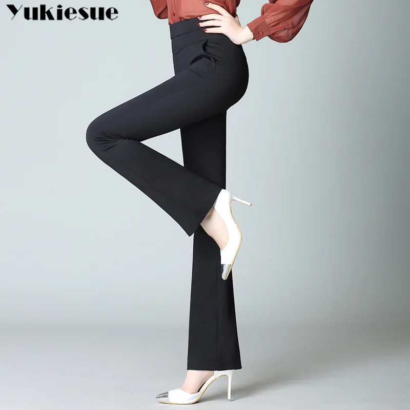 

streetwear women's pants wide leg pants women flare trousers skinny OL office flare pants female with high waist Plus size 4XL
