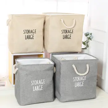 

Home Storage Basket Double Layers Thickened Foldable Sundries Disposal Container