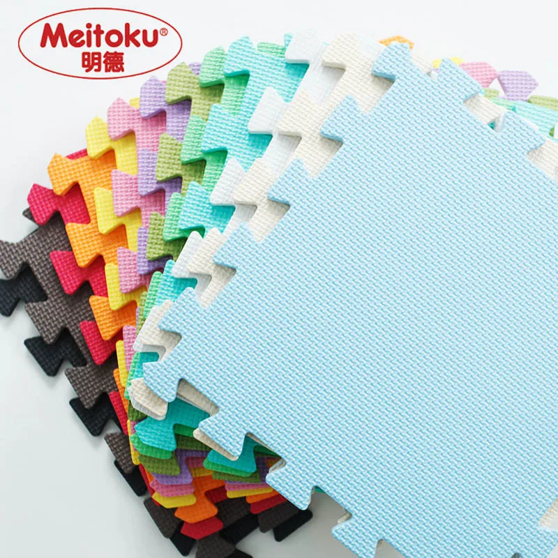 Meitoku baby EVA пенопластовый игровой коврик головоломка/9 шт./лот Блокировка плитки