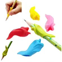 20 шт. силиконовые карандаши в форме дельфина в форме рыбы, противоскользящие ручки-петли для студентов, детей, рукописного письма, коррекции осанки