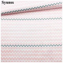 Syunss, твиловая, хлопковая ткань DIY Tissu лоскутное одеяло шитье детские игрушки постельные принадлежности стеганая ткань розовый серый волны печатные ремесло Tecido