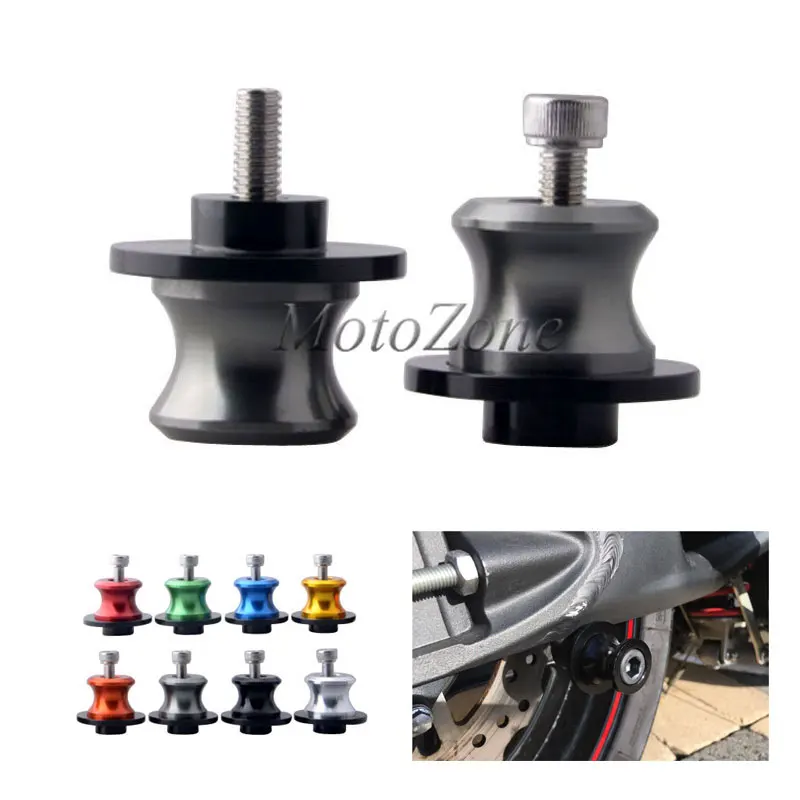 

Motorcycle Parts 6MM CNC Aluminum Swingarm Sliders Spools Paddock Stand Bobbins Swing Arm For Yamaha Mt09 Mt-09 R1 R3 R6 R25 R6S