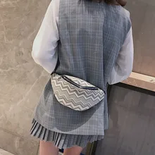 HTNBO поясная сумка с соломенным ремнем, кожаная полосатая тканая сумка на молнии, модная сумка на плечо, роскошные сумки через плечо, heuptas pochete homem