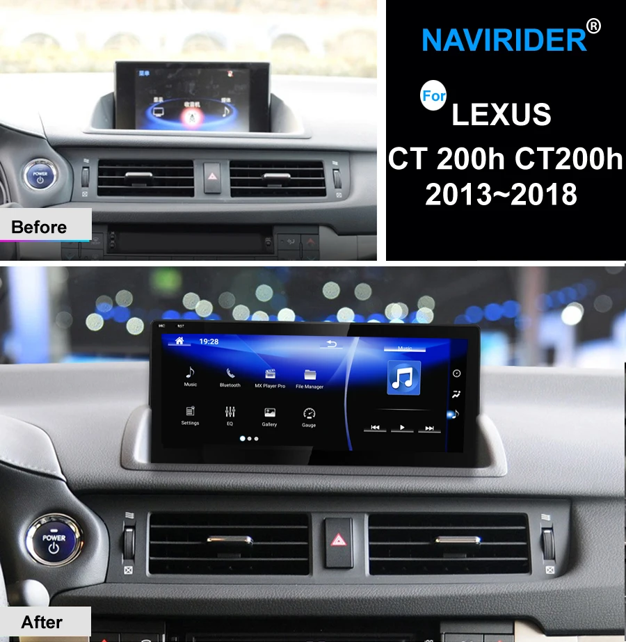 NAVIRIDER Android 7,1 Автомобильный мультимедийный 10,2" для Lexus CT 200h CT200h 2013~ Carplay gps Navi плеер Радио стерео WiFi без DVD