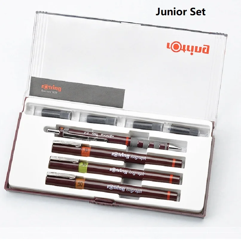 Rotring Master Set/Junior Set Isograph refilled ink porous-point pen drawing tools set Rotring Master Set/Junior Set Isograph refilled ink porous-point pen drawing tools set