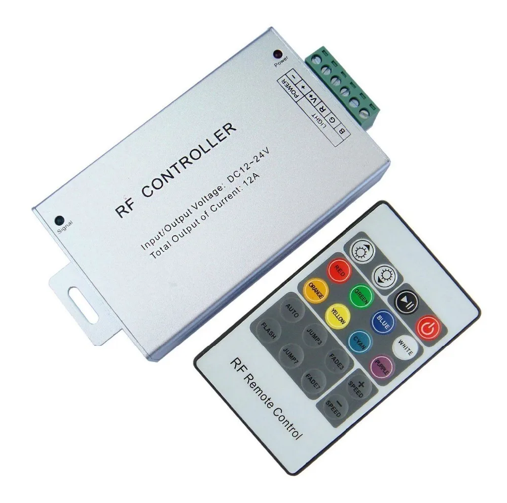 Светодиодный контроллер DC12-24V 12A 20 ключей светодиодный с беспроводным радиоуправлением светодиодный RGB Цвет пульт дистанционного