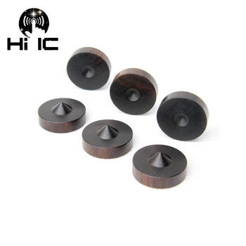 

4Sets HIFI Audio Speaker Spikes Copper Ebony Speakers Repair Parts Foot Nails and Pads Anti-shock Shock Absorber Vibration
