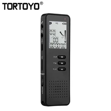 TORTOYO Профессиональный цифровой диктофон Регистраторы аудио Регистраторы Смарт Шум снижение диктофон TF карты MP3 плеер HD громкоговоритель