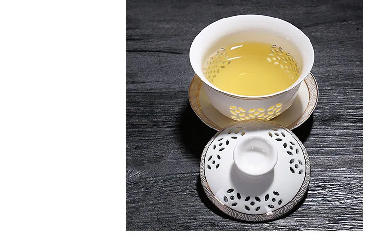 175 мл бутиковый полый чайный набор кунг-фу китайские традиционные фарфоровые чайные миски Gaiwan чайная посуда бизнес подарки Домашний декор