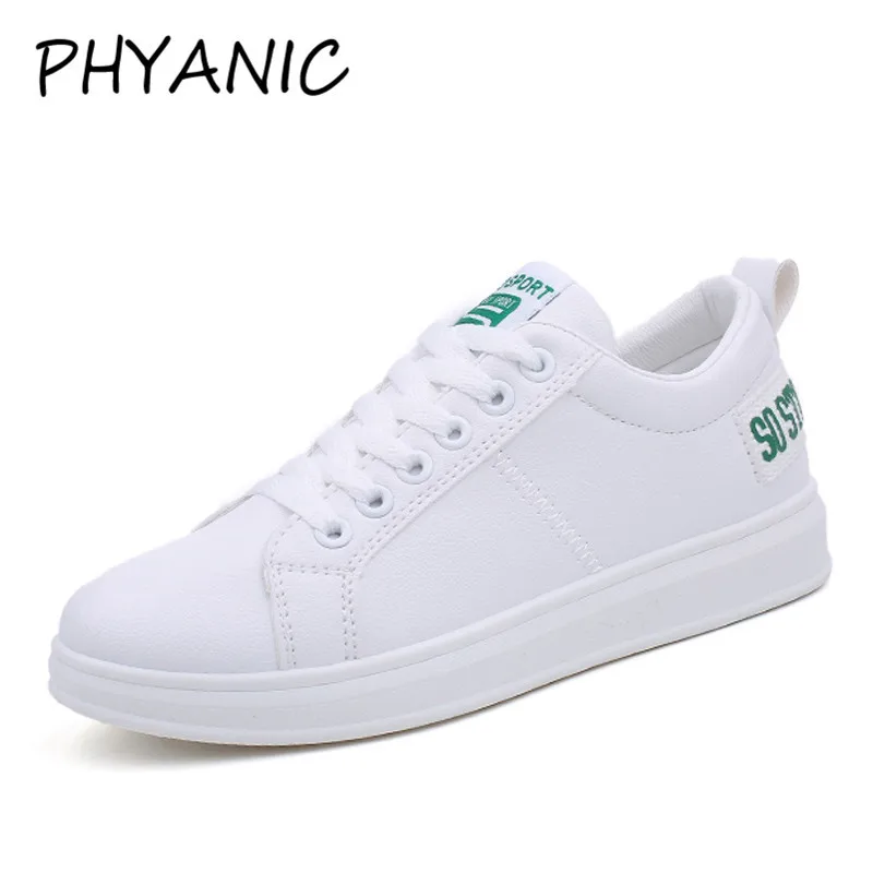 PHYANIC Female Shoes Sneakers Women Casual Shoes Sewing Fashion Lace Up Ladies White Shoes Woman ...