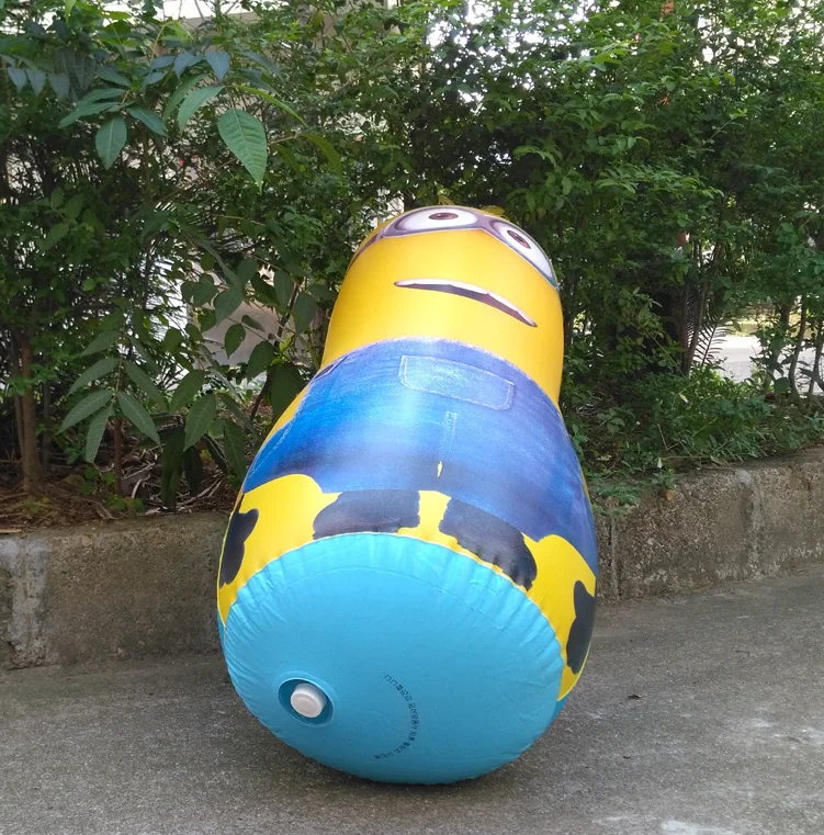 Punching Bag Stand 120cm Inflatable Minions Punching Ball Speed Boxing Ring Training Animal Toy Kid Tumbler Roly-poly Playground (3)