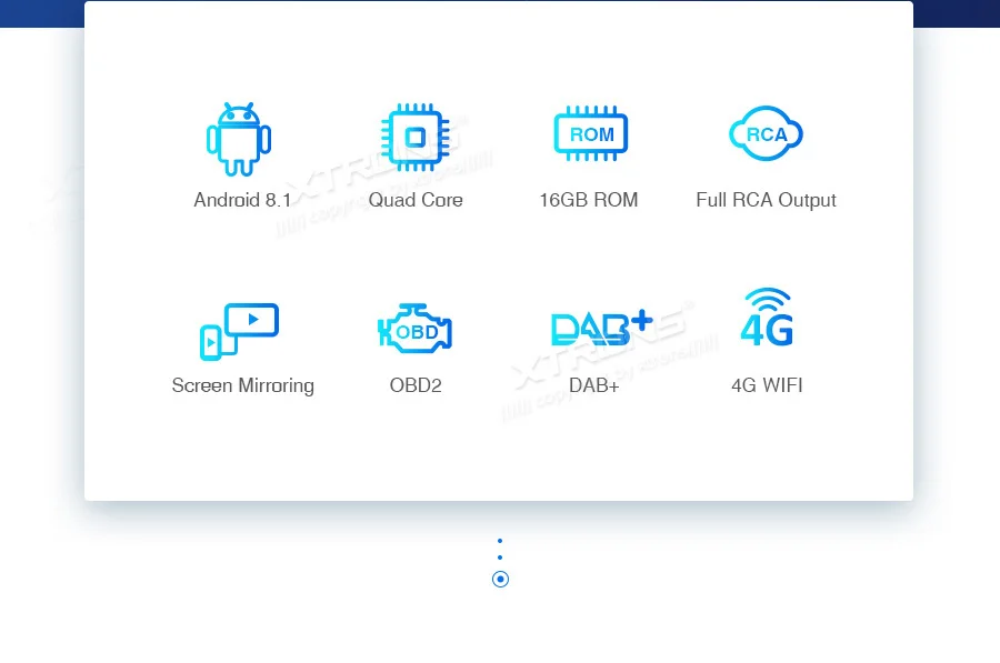 Clearance XTRONS 7" Android 8.1 Quad Core 16GB ROM car Multimedia System DVD Player GPS Navigation for Seat Ibiza MK4/6J 2009-2013 RCA 1