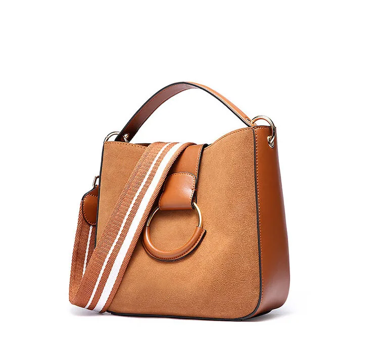 EsMussSein сумка из натуральной кожи широкая ручка ремень кольцо женская сумка сумки на плечо Модные женские кошельки сумка через плечо