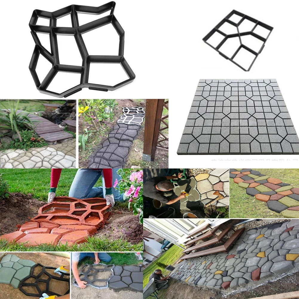 

Mold Pavement Stone Driveway Paving Cellular Garden DIY Concrete Stepping Pathmate Cement Brick Mould Paver 43*43cm