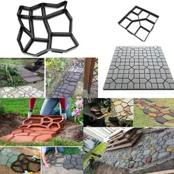 Плесень дорожный камень мощение дороги Сотовая связь Garden DIY бетонных степпинга Pathmate цемента кирпичная форма асфальтоукладчик 43*43 см