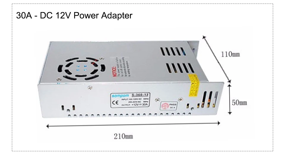 Foxanon AC110V-220V к DC 12 В трансформаторы 2A 3.2A 5A 8.5A 10A 15A 20A 30A переключатель адаптер драйвер ПИТАНИЕ светодиодные ленты