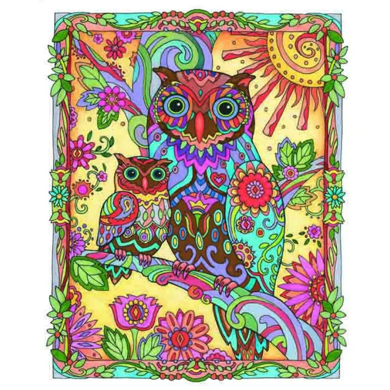 68-Pages-OWLS-antistress-coloring-book-for-adults-Relieve-Stress-art-Painting-Drawing-Graffiti-colouring-book (3)