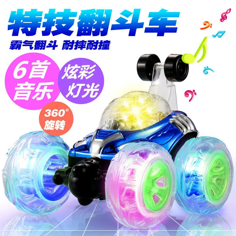 

Kids Toys RC Car Steerable 4wd Wall Climbing Remote Control Car Toys for Children 360 Spinning and Flips With Color Flash Music