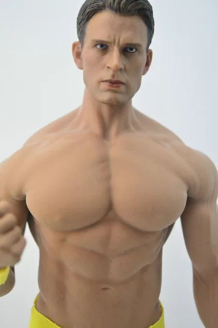 Diy 1/6 skala kapitan ameryka chris evans figurka głowy