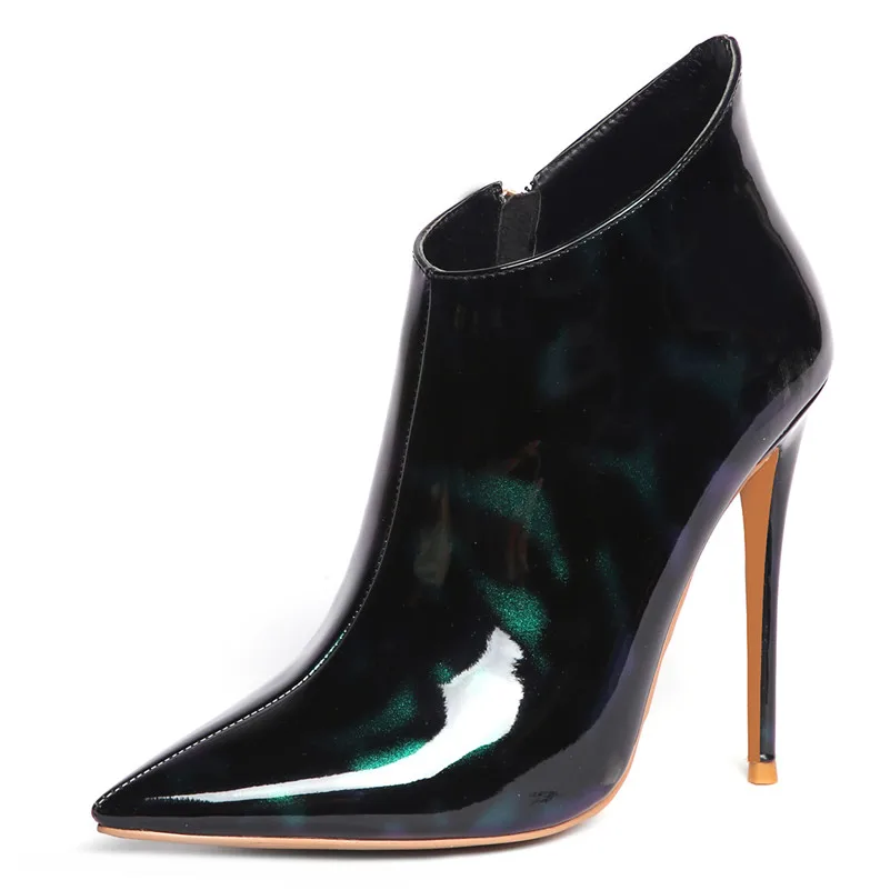 FEDONAS/2019 г.; брендовая модная пикантная обувь с острым носком на очень высоком каблуке для ночного клуба; женские ботильоны из лакированной