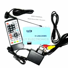 ЕС штекер цифровой ТВ коробка lcd/CRT VGA/AV тюнер DVB-T Бесплатный вид приемник конвертер